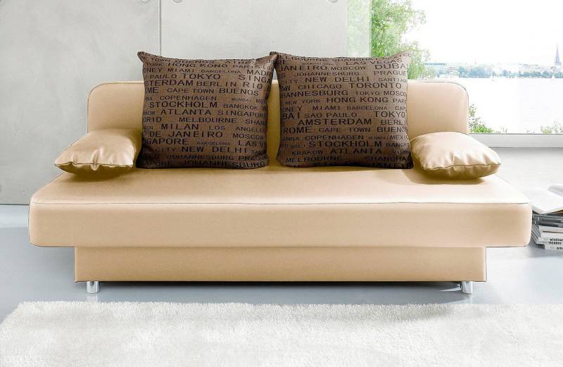 COLLECTION AB Schlafsofa Ulla, inkl. Bettfunktion und Bettkasten, mit passenden Rückenkissen von COLLECTION AB