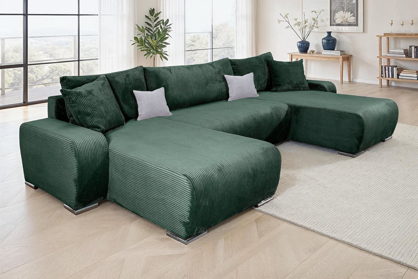 COLLECTION AB Wohnlandschaft Paola U-Form, mit Schlaffunktion, Stauraum, Zierkissen und Bonnellfederkern, Cord COLLECTION AB Wohnlandschaft Paola U-Form, mit Schlaffunktion, Stauraum, Zierkissen und Bonnellfederkern, Cord von COLLECTION AB