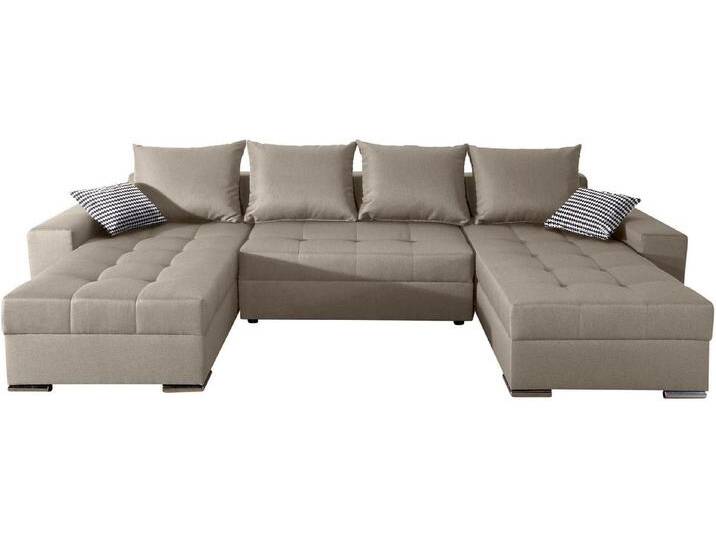 COLLECTION AB Wohnlandschaft Josy XL U-Form, Breite: 313 cm, mit Bettfunktion, Bettkasten & 2 Zierkissen, Federkern, beige, beige COLLECTION AB Wohnlandschaft Josy XL U-Form, Breite: 313 cm, mit Bettfunktion, Bettkasten & 2 Zierkissen, Federkern, beige, beige von COLLECTION-AB