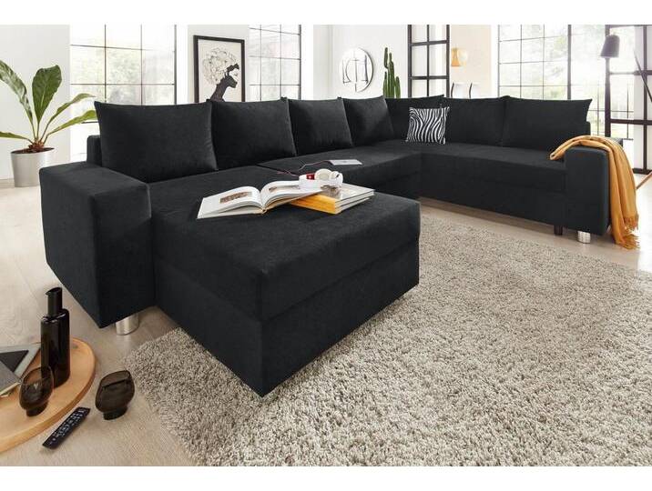 COLLECTION AB Wohnlandschaft Paris U-Form, mit Federkern, schwarz, ohne Bettfunktion, schwarz COLLECTION AB Wohnlandschaft Paris U-Form, mit Federkern, schwarz, ohne Bettfunktion, schwarz von COLLECTION-AB