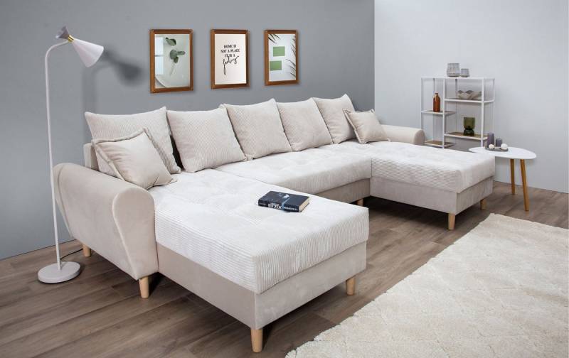 COLLECTION AB Wohnlandschaft Raisa U-Form, mit Federkern, Kissen und Steppung im Sitzbereich COLLECTION AB Wohnlandschaft Raisa U-Form, mit Federkern, Kissen und Steppung im Sitzbereich von COLLECTION AB