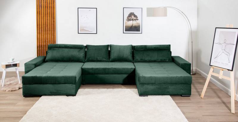 COLLECTION AB Wohnlandschaft XXXL-Josy Relax U-Form Breite 352 cm, mit 2 gleich großen Recamieren, inkl. Bettfunktion, Bettkasten, mit 4 Rückenkissen in zwei Größen von COLLECTION AB