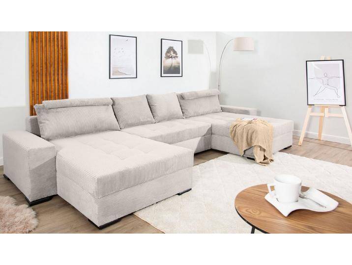 COLLECTION AB Wohnlandschaft Josy XXXL-Relax U-Form, B: 352 cm, mit Bettfunktion, Bettkasten & 2 Nackenkissen, Federkern, beige, beige COLLECTION AB Wohnlandschaft Josy XXXL-Relax U-Form, B: 352 cm, mit Bettfunktion, Bettkasten & 2 Nackenkissen, Federkern, beige, beige von COLLECTION-AB