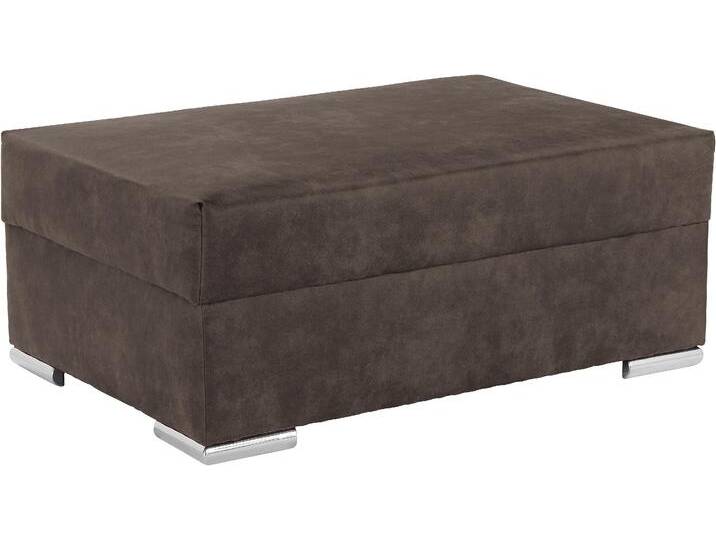 Hocker COLLECTION AB John , braun (dunkelbraun), B:100 H:40 T:70, Luxus-Microfaser 2 (100% Polyester);Microfaser PRIMABELLE (100% Polyester);Luxus-Microfaser 1 (100% Polyester), Hocker, Frei im Raum stellbar, wahlweise mit Federkern von COLLECTION-AB