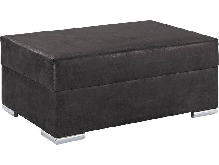 Hocker COLLECTION AB John , schwarz, B:100cm H:40cm T:70cm, Luxus-Microfaser 2 (100% Polyester), Microfaser PRIMABELLE (100% Polyester), Luxus-Microfaser 1 (100% Polyester), Hocker, Frei im Raum stellbar, wahlweise mit Federkern von COLLECTION-AB
