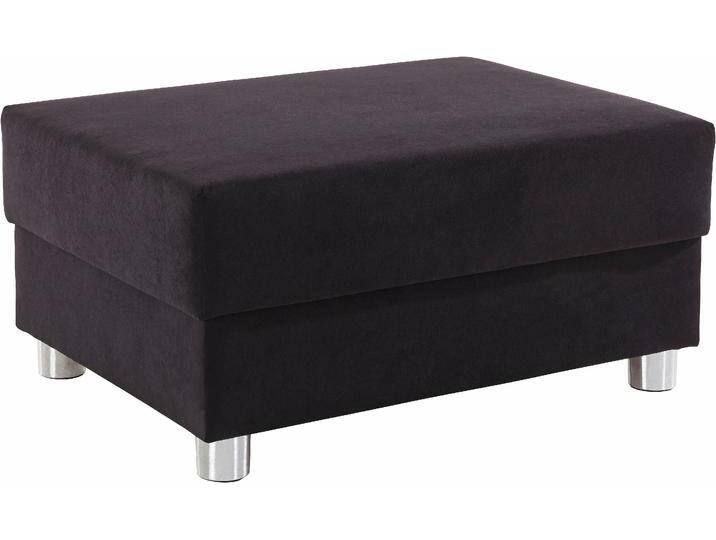 Hocker COLLECTION AB Paris , schwarz, B:92cm H:42cm T:70cm, Microfaser PRIMABELLE (100% Polyester) / Struktur (100% Polyester);Kunstleder SOFTLUX / Struktur (100% Polyester);Microfaser PRIMABELLE (100% Polyester), Hocker, mit Federkern von COLLECTION-AB
