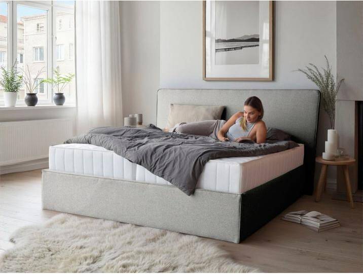 Polsterbett COLLECTION AB Romo erhältlich in der Breite 180x200cm , grau, B:202cm H:116cm L:215cm, Betten, 3 Varianten: Rahmen, Lattenrost oder Komplett-Set mit King-Matratze Polsterbett COLLECTION AB Romo erhältlich in der Breite 180x200cm , grau, B:202cm H:116cm L:215cm, Betten, 3 Varianten: Rahmen, Lattenrost oder Komplett-Set mit King-Matratze von COLLECTION-AB