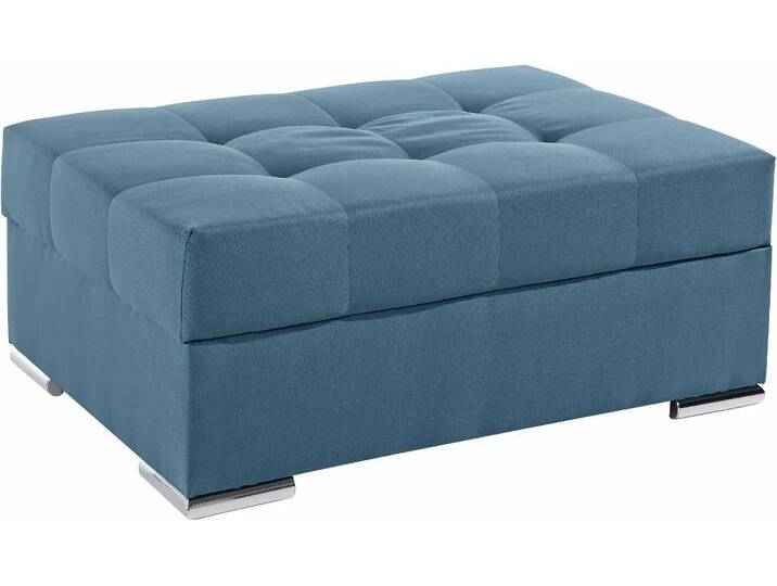 Polsterhocker COLLECTION AB Josy , blau, B:97cm H:41cm T:68cm, 100% Polyester, Hocker, inklusive komfortablen Federkerns, individuell zu kombinieren von COLLECTION-AB