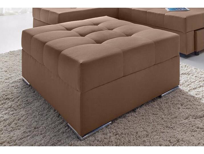 Polsterhocker COLLECTION AB Josy , braun (dunkelbraun), B:97cm H:41cm T:68cm, 100% Polyester, Hocker, inklusive komfortablen Federkerns, individuell zu kombinieren von COLLECTION-AB