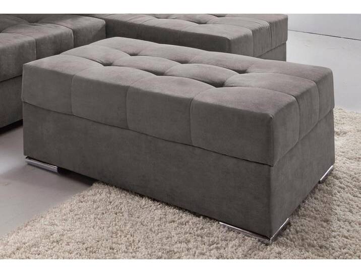 Polsterhocker COLLECTION AB Josy , grau, B:97cm H:41cm T:68cm, 100% Polyester, Hocker, inklusive komfortablen Federkerns, individuell zu kombinieren von COLLECTION-AB