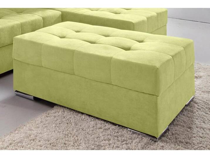 Polsterhocker COLLECTION AB Josy , grün, B:97cm H:41cm T:68cm, 100% Polyester, Hocker, inklusive komfortablen Federkerns, individuell zu kombinieren von COLLECTION-AB