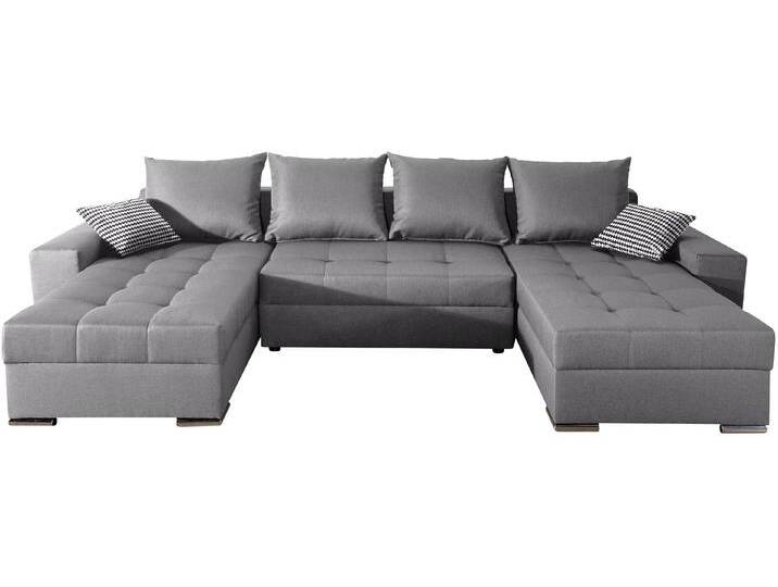 Wohnlandschaft COLLECTION AB Josy XL U-Form, Breite: 313 cm , hellgrau, B:313cm H:84cm T:161cm, 100% Polyester, Sofas, mit Bettfunktion, Bettkasten & 2 Zierkissen, Federkern, Topseller Wohnlandschaft COLLECTION AB Josy XL U-Form, Breite: 313 cm , hellgrau, B:313cm H:84cm T:161cm, 100% Polyester, Sofas, mit Bettfunktion, Bettkasten & 2 Zierkissen, Federkern, Topseller von COLLECTION-AB