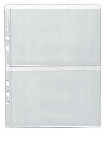 COLLECTOR 10 Seiten für das Banknotenalbum - Typ 2 -für Zwei Banknoten, Folder Extra Refill Sheets Inserts Marken-Banknotenalbum von COLLECTOR