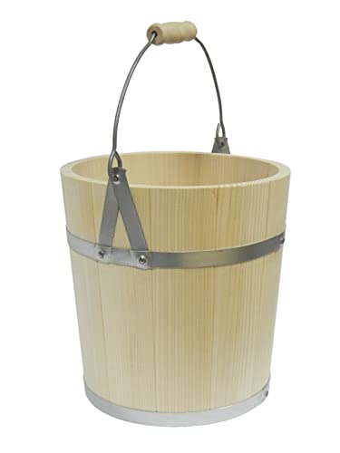 Wooden World - Holzeimer mit Metallgriff - 5 Liter von COLLECTOR