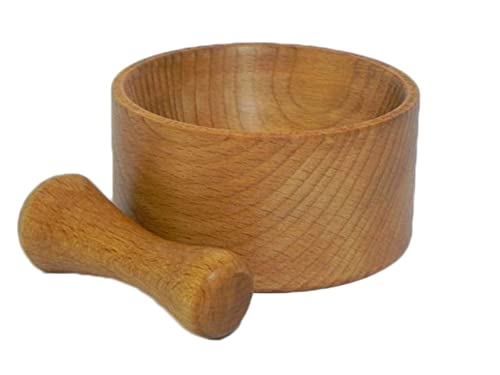 Wooden World Holzmörser mit Stößel für Gewürz- und Kräuterzerkleinerer von COLLECTOR