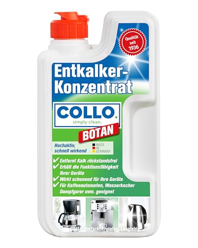 COLLO BOTAN Entkalkerkonzentrat 250ml I Entkalker Kaffeevollautomat, Kaffeemaschine & Wasserkocher I Starke Antikalk Wirkung für alle Marken & Modelle von COLLO