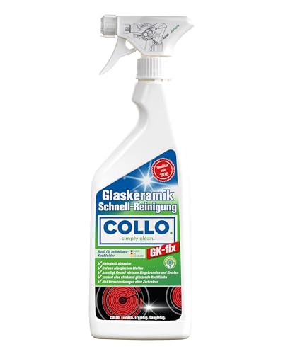 COLLO GK-FIX Glaskeramik Schnellreiniger 500 ml I Ceranfeldreiniger für Induktions- & Cerankochfeld I Glaskeramik Reiniger mit einfacher Anwendung von COLLO