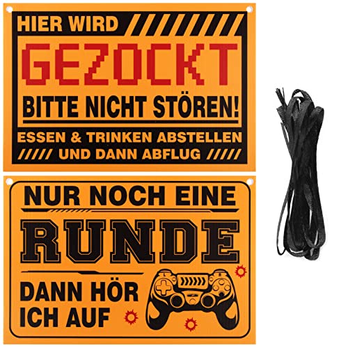 2 Stück Schild für Teenager 30x20cm Nicht Stören Wandschild Türschild Lustige Geschenke zur Jugendweihe Geburtstag als Spielzimmer Zimmer Party Deko für Junge Mädchen Jugendliche von COLOFALLA