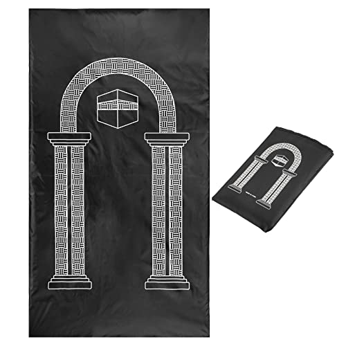 COLOFALLA 60x100cm Islamischer Gebetsteppich Tragbar Muslim Ramadan Reisegebetsteppich mit Tragetasche Leichtgewichtig Eid Mubarak Ramadan Deko Geschenke von COLOFALLA
