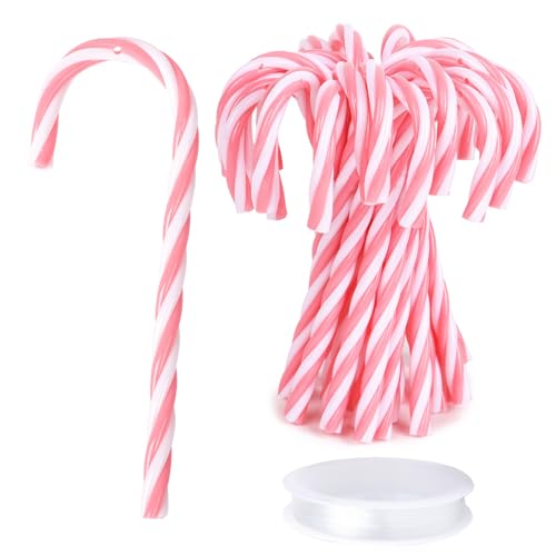 COLOFALLA 24 Stücke 12 cm Weihnachten Zuckerstangen Pink Weiß mit Schnur Weihnachtsbaumschmuck Weihnachten Hängende Deko Zuckerstangen Deko Christmas Dekoration COLOFALLA 24 Stücke 12 cm Weihnachten Zuckerstangen Pink Weiß mit Schnur Weihnachtsbaumschmuck Weihnachten Hängende Deko Zuckerstangen Deko Christmas Dekoration von COLOFALLA