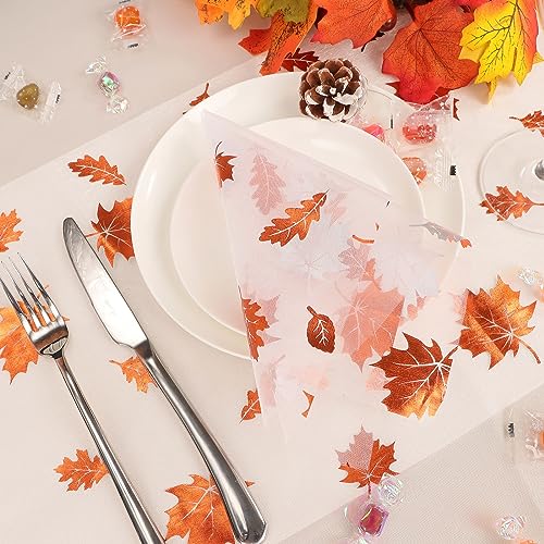 COLOFALLA 30x 450 cm Herbst Tischläufer Ahornblätter Tischläufer Tischläufer Tüll Tischläufer Herbst Tischdecke Ahornblätter Herbstdeko Tisch für Herbstfest Halloween Party Weihnachten von COLOFALLA
