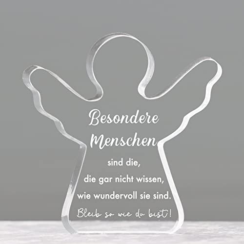 COLOFALLA Schutzengel Figur Mutmacher Geschenk Glücksbringer Silvester Besondere Menschen Engel Abschiedsgeschenk Geschenke für Beste Freundin Kollegen Geburtstagsgeschenk Frau von COLOFALLA