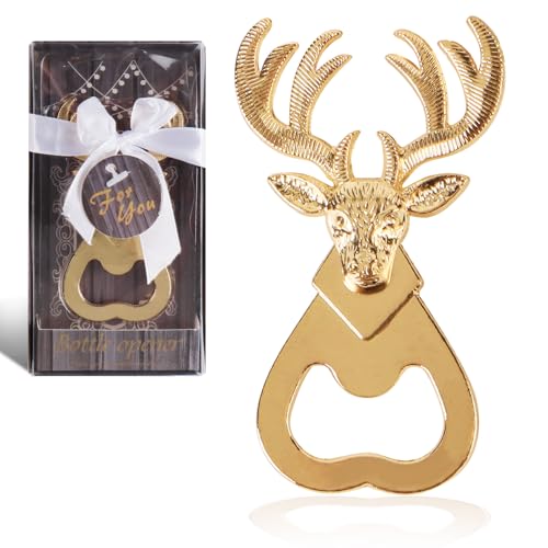 COLOFALLA Weihnachten Geschenke Flaschenöffner Weihnachten Hirsch Tannenbaum Bottle Opener Weihnachtsgeschenke Kronkorkenöffner für Männer Frauen Kollegen (Hirsch) von COLOFALLA