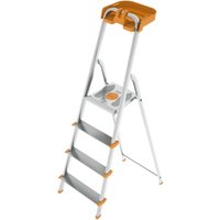 Scala a 4 gradini in Alluminio con portaoggetti per la casa e i professionisti MOD.ATTICA COLOMBO von COLOMBO