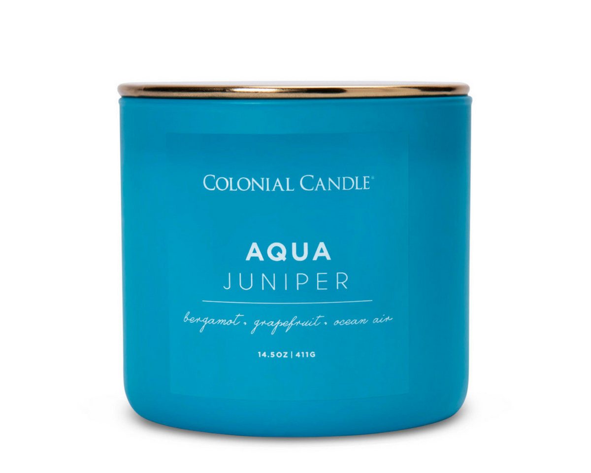 COLONIAL CANDLE Duftkerze Duftkerze Aqua Juniper - 411g (1.tlg) von COLONIAL CANDLE