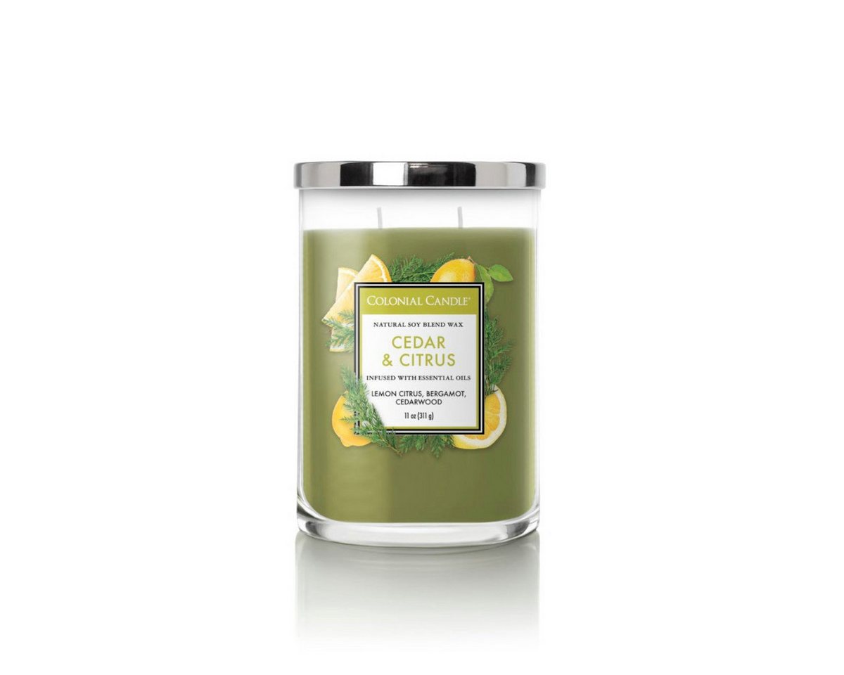 COLONIAL CANDLE Duftkerze Duftkerze Cedar & Citrus - 311g (1.tlg) von COLONIAL CANDLE