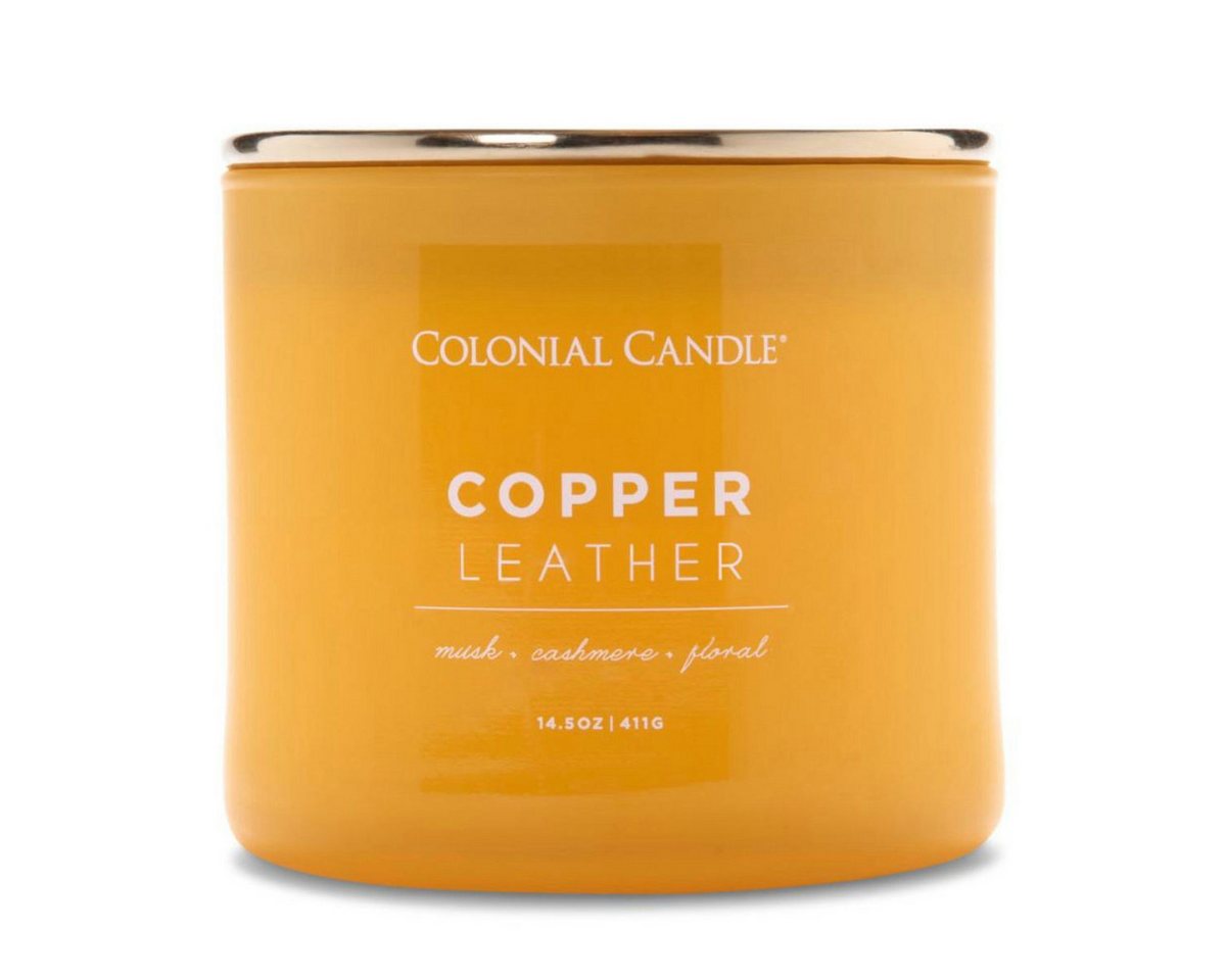 COLONIAL CANDLE Duftkerze Duftkerze Copper Leather - 411g (1.tlg) von COLONIAL CANDLE
