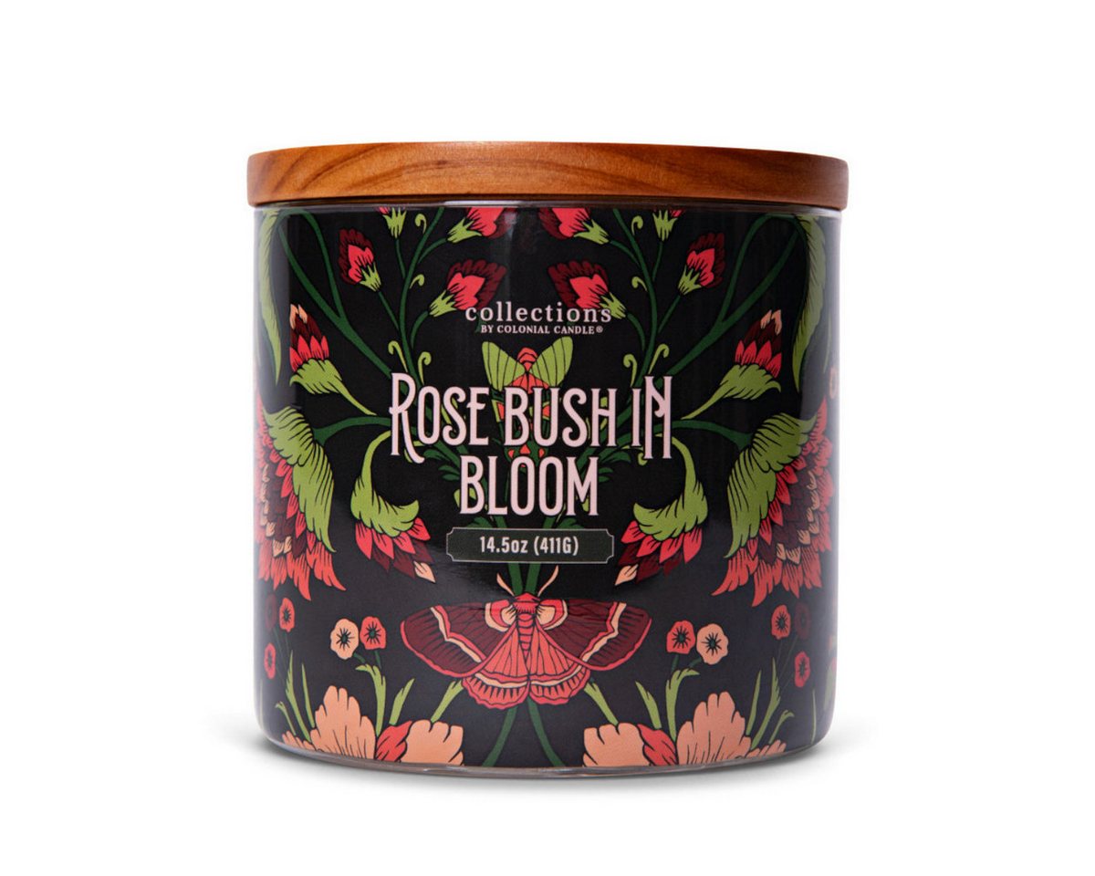 COLONIAL CANDLE Duftkerze Duftkerze Rose Bush in Bloom - 411g (1.tlg) von COLONIAL CANDLE