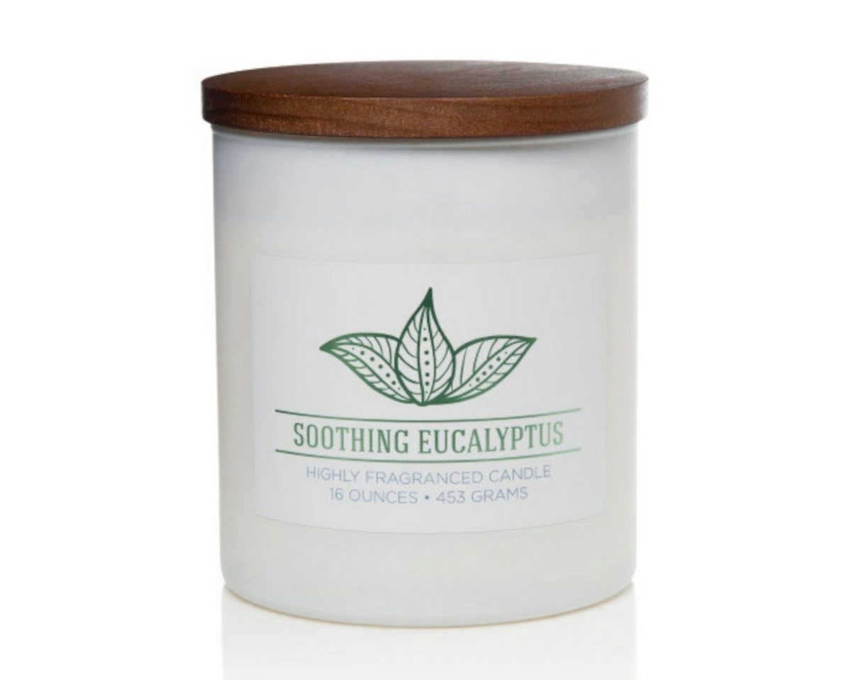 COLONIAL CANDLE Duftkerze Soothing Eucalyptus - 453g (1-tlg), Brenndauer Bis zu 60 Stunden, Duftkerze Frisch von COLONIAL CANDLE