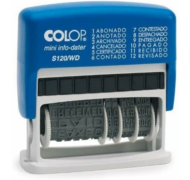 COLOP Papierscheren Versiegelung S120/WD 4 x 42 mm Datum Blau COLOP Papierscheren Versiegelung S120/WD 4 x 42 mm Datum Blau von COLOP
