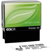 COLOP Textstempel, individualisierbar Printer 40 Green Line selbstfärbend schwarz mit Logo, 1 St. von COLOP