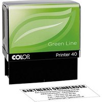 COLOP Textstempel, individualisierbar Printer 40 Green Line selbstfärbend schwarz ohne Logo, 1 St. von COLOP