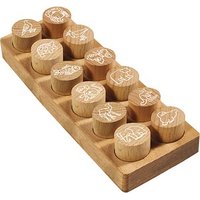 COLOP Woodies Motivstempel-Set Exotic animals 3,0 x 3,0 cm von COLOP