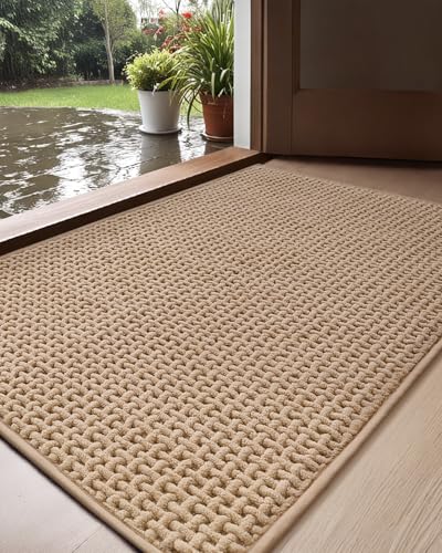 COLOR&GEOMETRY Eingangsmatte 44x75cm, weiche Chenille-Wildleder-Fußmatte für den Innenbereich, saugfähig und rutschfest, ultradünnes Design, waschbar und schnell trocknend, Beige COLOR&GEOMETRY Eingangsmatte 44x75cm, weiche Chenille-Wildleder-Fußmatte für den Innenbereich, saugfähig und rutschfest, ultradünnes Design, waschbar und schnell trocknend, Beige von COLOR&GEOMETRY