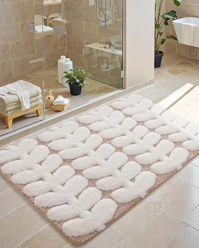 COLOR&GEOMETRY Premium Badezimmerteppich Saugstarke & schnelltrocknende Badmatte, rutschfest & waschmaschinengeeignet, weich und komfortabel für Bad, Waschraum und Wanne, 61x110cm, Beige COLOR&GEOMETRY Premium Badezimmerteppich Saugstarke & schnelltrocknende Badmatte, rutschfest & waschmaschinengeeignet, weich und komfortabel für Bad, Waschraum und Wanne, 61x110cm, Beige von COLOR&GEOMETRY