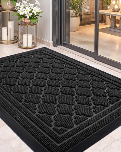 Color G Fußmatte Außen Robuster 60 x 90 cm, rutschfest Fussmatte Aussen, Waschbar Schmutzfangmatte Outdoor Wetterfest für Haustür, Eingang, Balkon (Schwarz) Color G Fußmatte Außen Robuster 60 x 90 cm, rutschfest Fussmatte Aussen, Waschbar Schmutzfangmatte Outdoor Wetterfest für Haustür, Eingang, Balkon (Schwarz) von COLOR&GEOMETRY