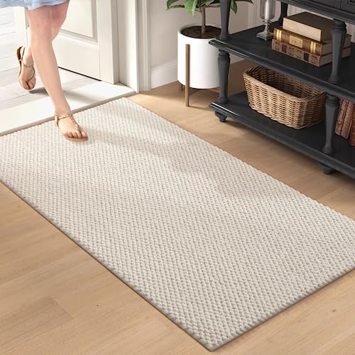 Color G Fußmatte Innen 60x120cm, Luxuriöse Schmutzfangmatte zum Dekorieren, Saugfähiger und Waschbar Teppich Schlafzimmer, Fussmatten Haustür für Eingang, Küche, Wohnzimmer, Innen und Außen - Beige von COLOR&GEOMETRY