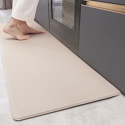 Color G Küchenläufer 44x150CM, küchenteppich waschbar rutschfest, Teppich küche mit Ölfest und Wasserdicht PVC, Gummirücken Küchenmatte für Esszimmer, Küche, läufer Flur(Beige) von COLOR&GEOMETRY