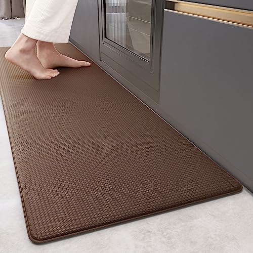 Color G Küchenläufer 44x240CM, küchenteppich waschbar rutschfest, Teppich küche mit Ölfest und Wasserdicht PVC, Gummirücken Küchenmatte für Esszimmer, Küche, läufer Flur(Braun) von COLOR&GEOMETRY