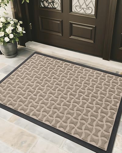 Color G rutschfest Fußmatte Außen Wetterfest, Outdoor Schmutzfangmatte Innen & Außen Waschbar, Fussmatten Aussen Haustür Türmatte Fußabtreter Außen für Eingang, Flur, Außenbereich (92x152cm, Khaki) Color G rutschfest Fußmatte Außen Wetterfest, Outdoor Schmutzfangmatte Innen & Außen Waschbar, Fussmatten Aussen Haustür Türmatte Fußabtreter Außen für Eingang, Flur, Außenbereich (92x152cm, Khaki) von COLOR&GEOMETRY