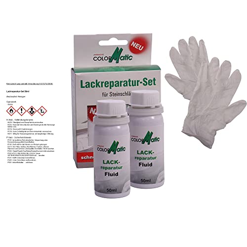 2x Lackreparatur-Set für Steinschläge und tiefe Kratzer 50 ml von COLORMATIC