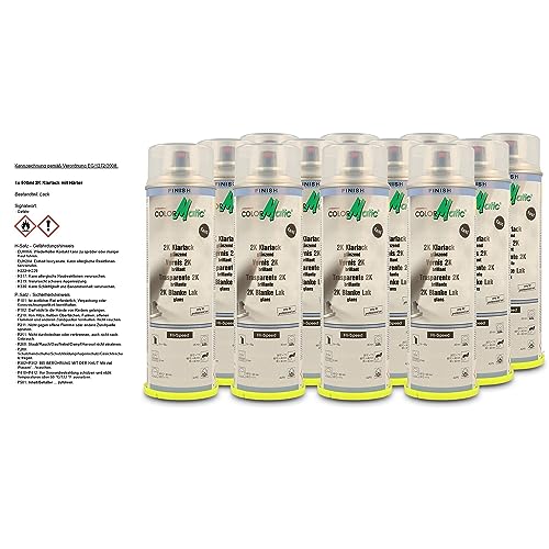 COLORMATIC 12x 500ml 2K Klarlack mit Härter von COLORMATIC