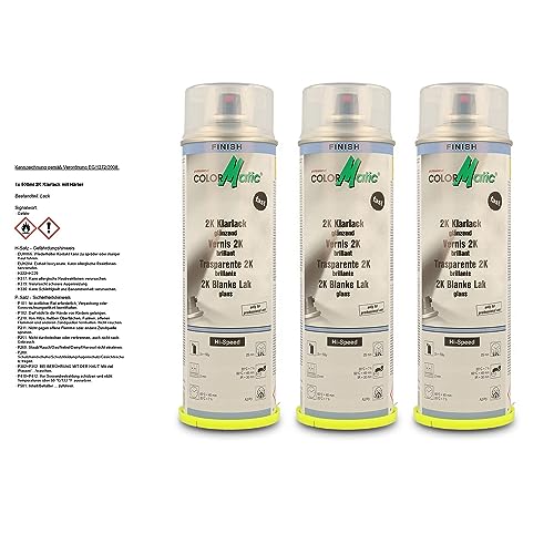 COLORMATIC 3x 500ml 2K Klarlack mit Härter von COLORMATIC
