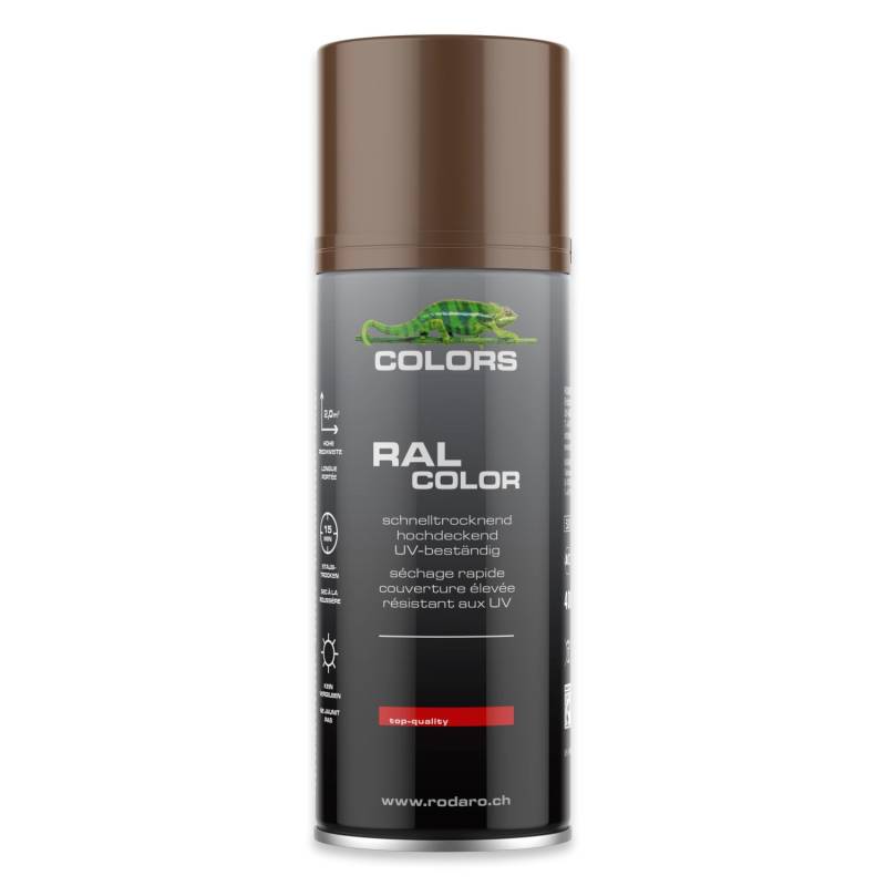 COLORS Sprühlack 400ml RAL8011 Nussbraun Glanz von COLORS