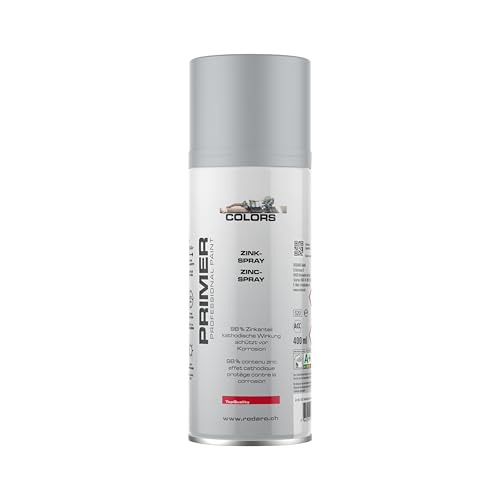 COLORS Zinkspray Sprühlack grau - 400ml Spraydose. Hervorragender Korrosionsschutz für alle metallischen Oberflächen, schnelltrocknend, Rostschutz-Beschichtung nach der Metall-Bearbeitung von COLORS