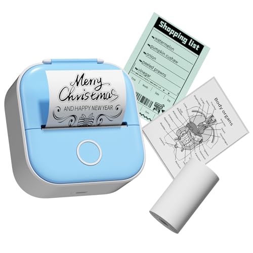 COLORWING T02 Sticker Printer, Inkless Mini Thermal Printer for iPhone, Bluetooth Pocket Sticker Maker Machine for Photo and Notes, Compatible with phomemeo App, Blue COLORWING T02 Sticker Printer, Inkless Mini Thermal Printer for iPhone, Bluetooth Pocket Sticker Maker Machine for Photo and Notes, Compatible with phomemeo App, Blue von COLORWING